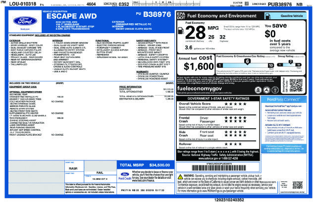 Used 2023 Ford Escape Active w/ Tech Pack #1 AWD/4WD image 24