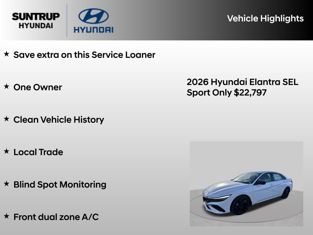 Used 2026 Hyundai Elantra Sport FWD image 8