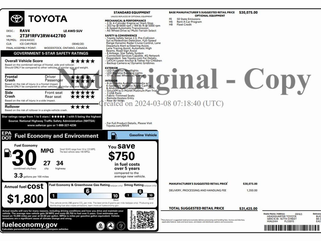 Used 2024 Toyota RAV4 LE image 2