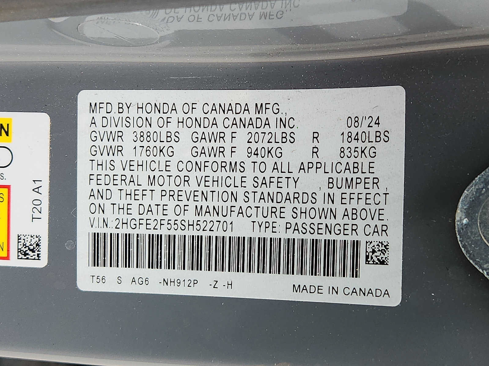 Certified 2025 Honda Civic Sport image 28