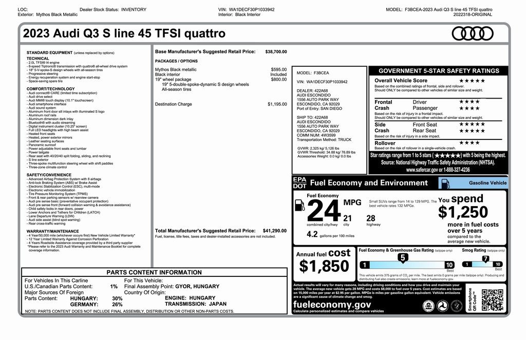Used 2023 Audi Q3 2.0T Premium image 4