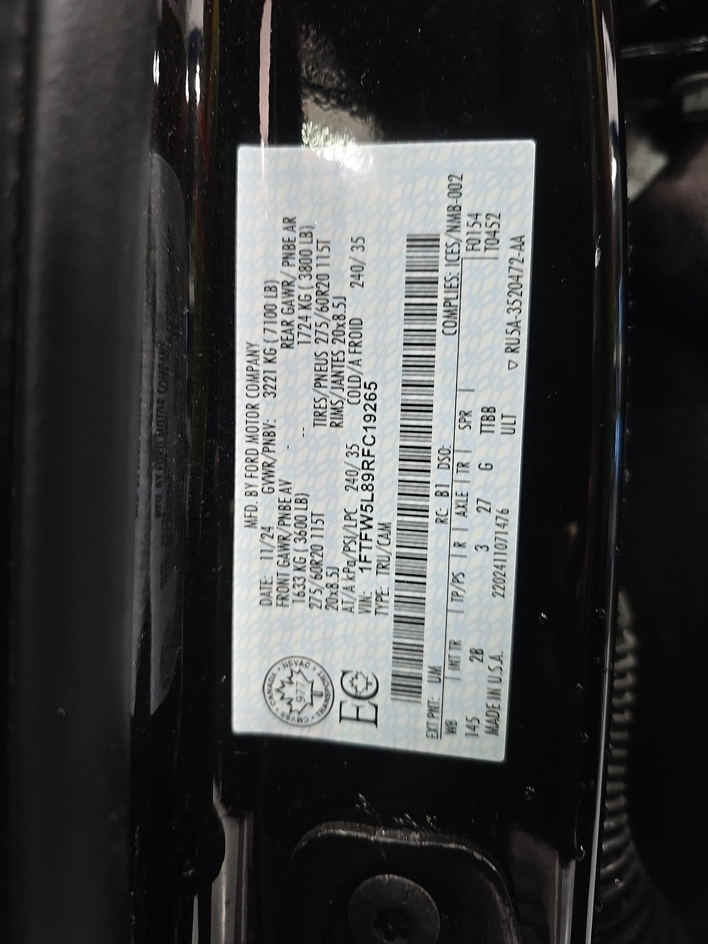 Used 2024 Ford F150 Lariat AWD/4WD image 15