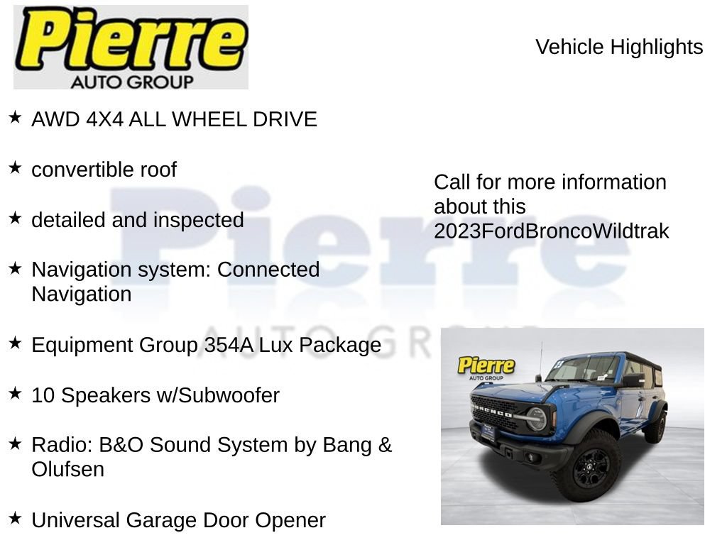 Used 2023 Ford Bronco Wildtrak AWD/4WD image 7