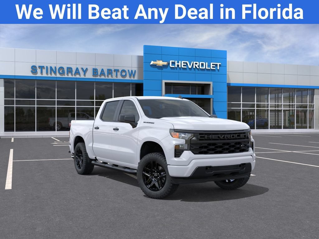 New 2026 Chevrolet Silverado 1500 Custom w/ Turbomax Blackout Package AWD/4WD image 1