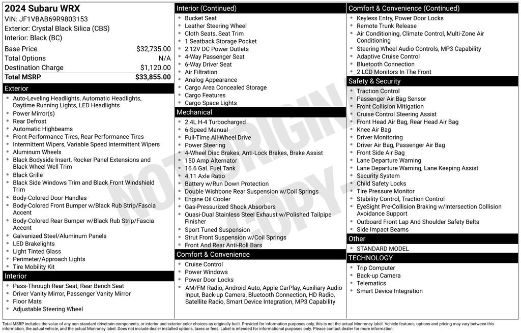 Used 2024 Subaru WRX image 6