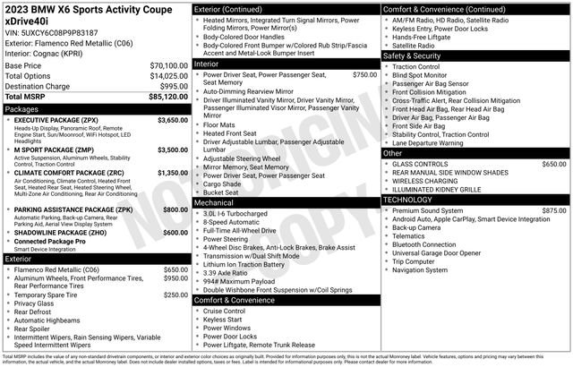 Used 2023 BMW X6 xDrive40i w/ Executive Package image 37