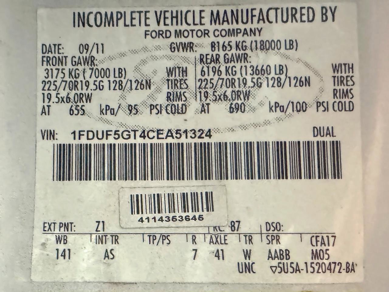 Used 2012 Ford F550 2WD Regular Cab Super Duty w/ Snow Plow Prep Pkg image 39