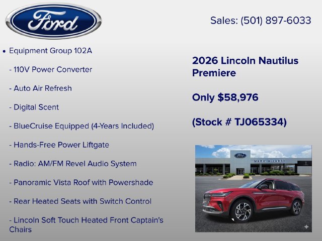 New 2026 Lincoln Nautilus Premier w/ Equipment Group 102A AWD/4WD image 6