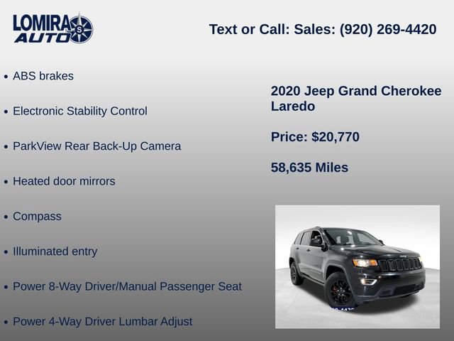 Used 2020 Jeep Grand Cherokee Laredo AWD/4WD image 21
