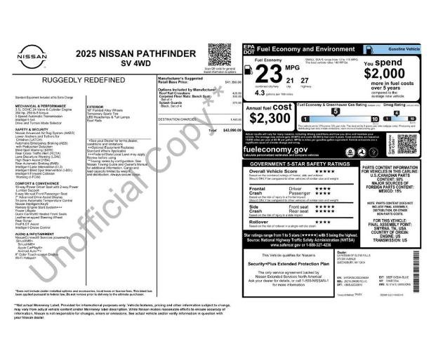 Certified 2025 Nissan Pathfinder SV AWD/4WD image 6