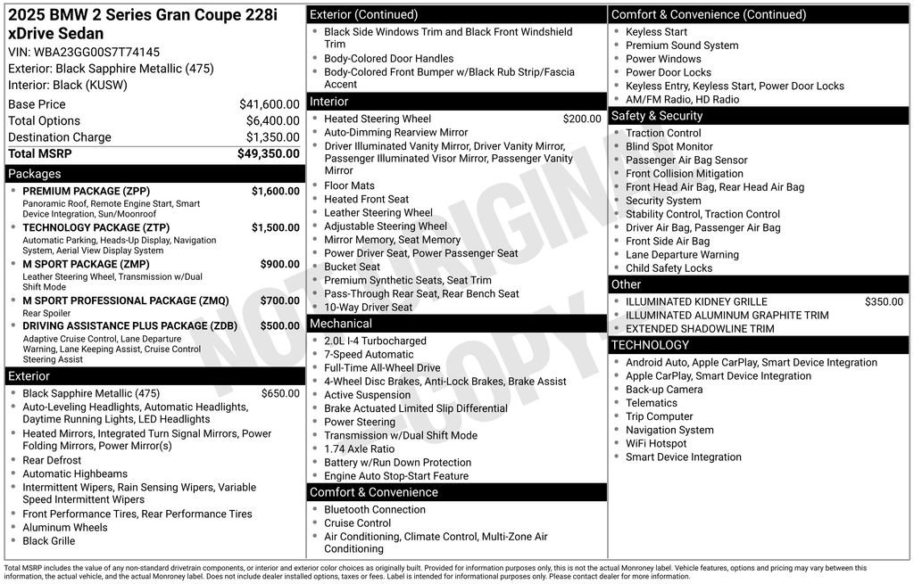 New 2025 BMW 228i xDrive w/ Premium Package AWD/4WD image 2