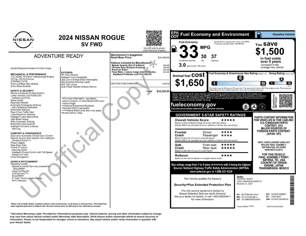 Certified 2024 Nissan Rogue SV FWD image 31