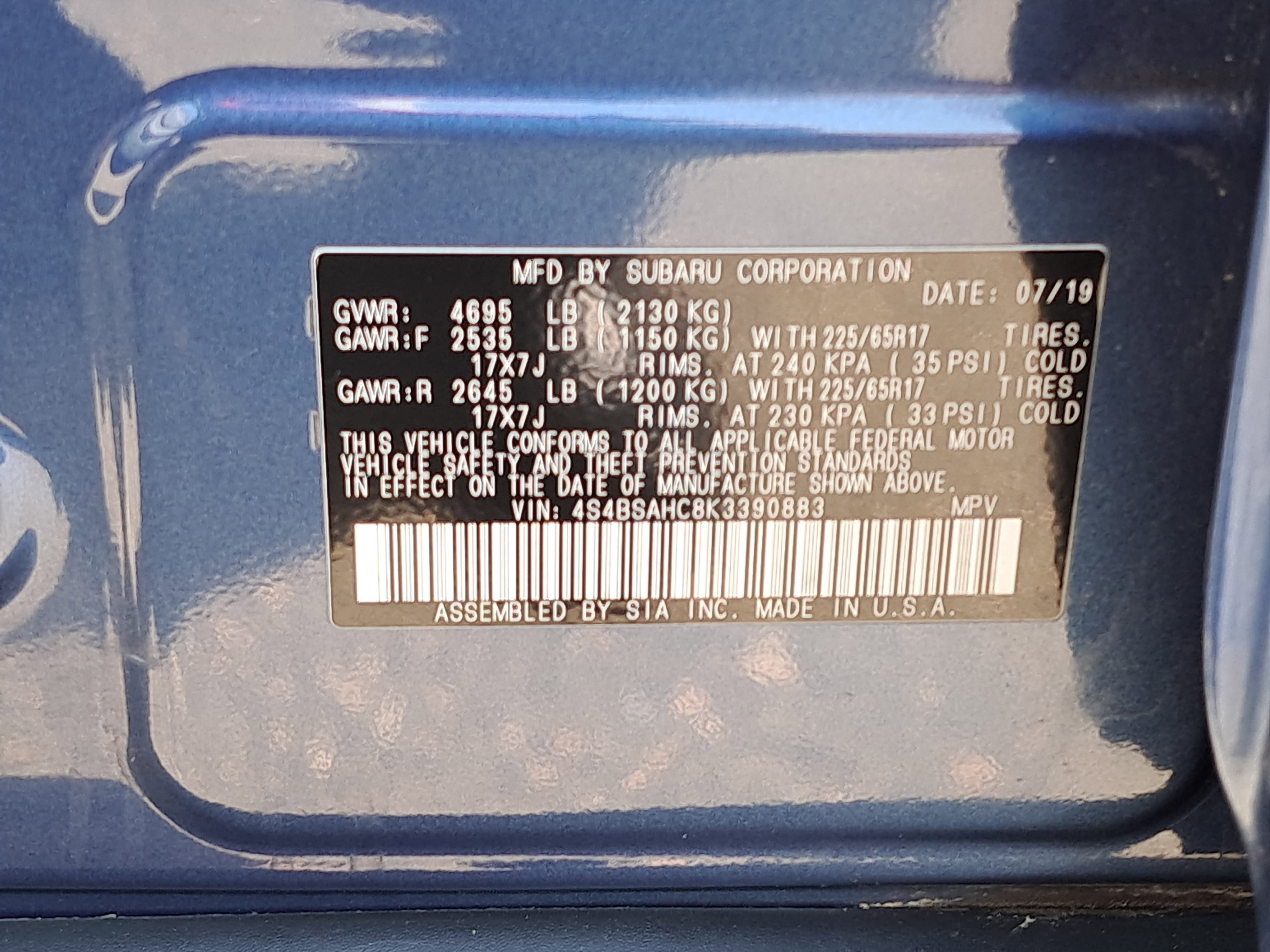 Used 2019 Subaru Outback 2.5i Premium image 34