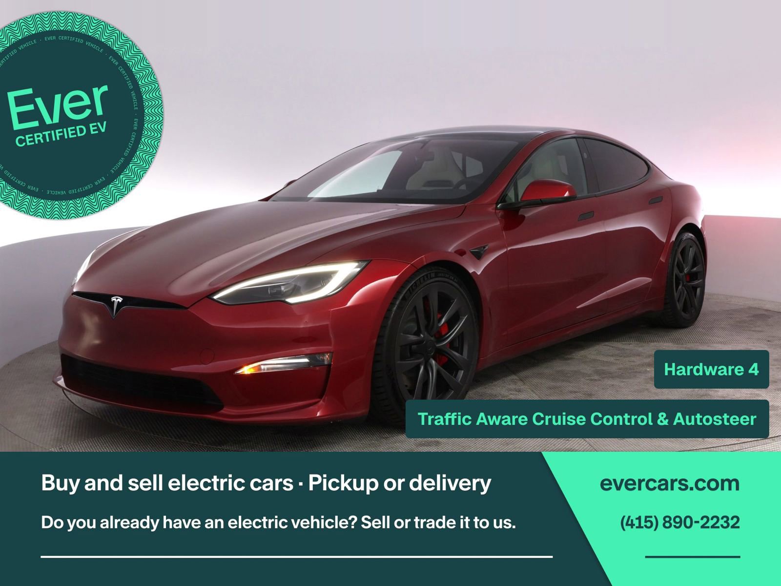 Used 2025 Tesla Model S Plaid AWD/4WD image 1