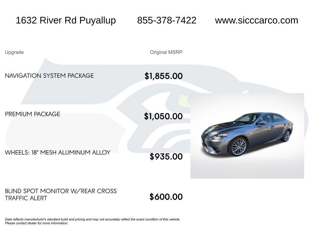 Used 2015 Lexus IS 250 w/ Navigation System Package image 5