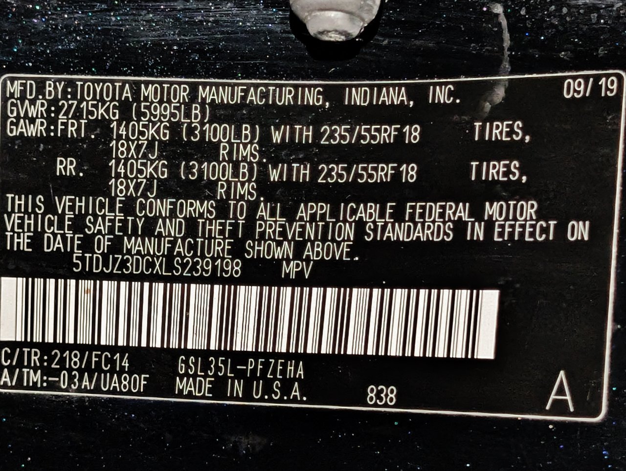 Used 2020 Toyota Sienna LE AWD/4WD image 57