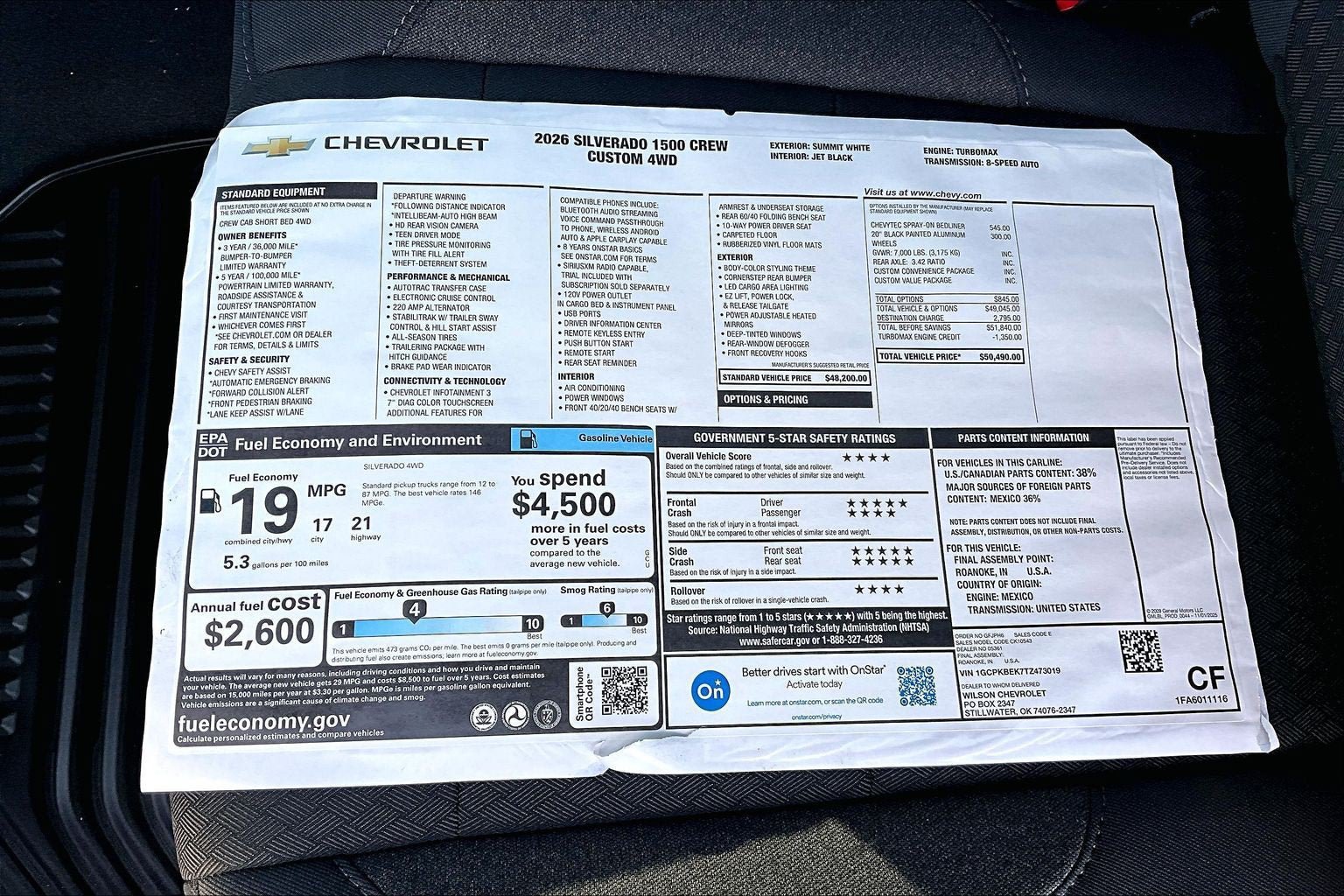 New 2026 Chevrolet Silverado 1500 Custom AWD/4WD image 14