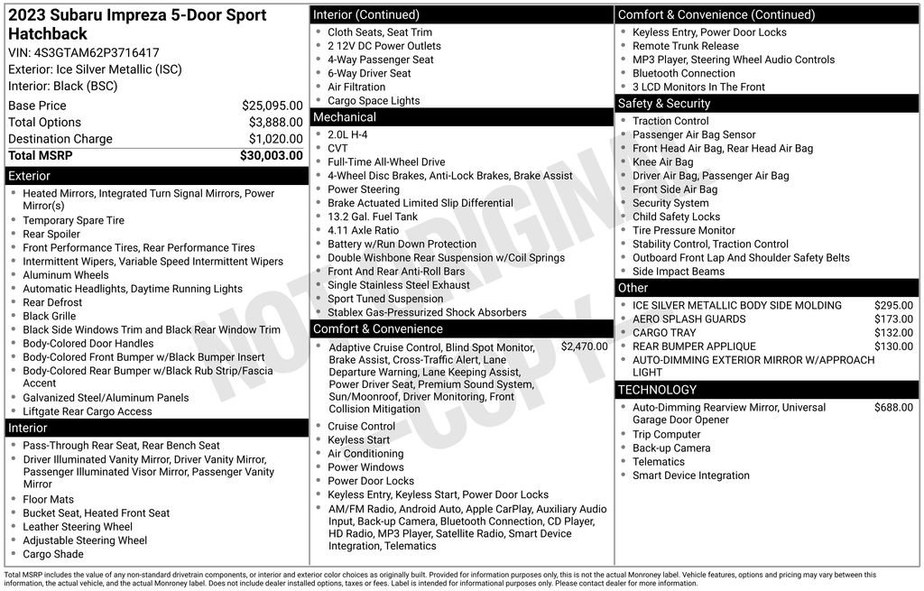 Certified 2023 Subaru Impreza 2.0i Sport image 28
