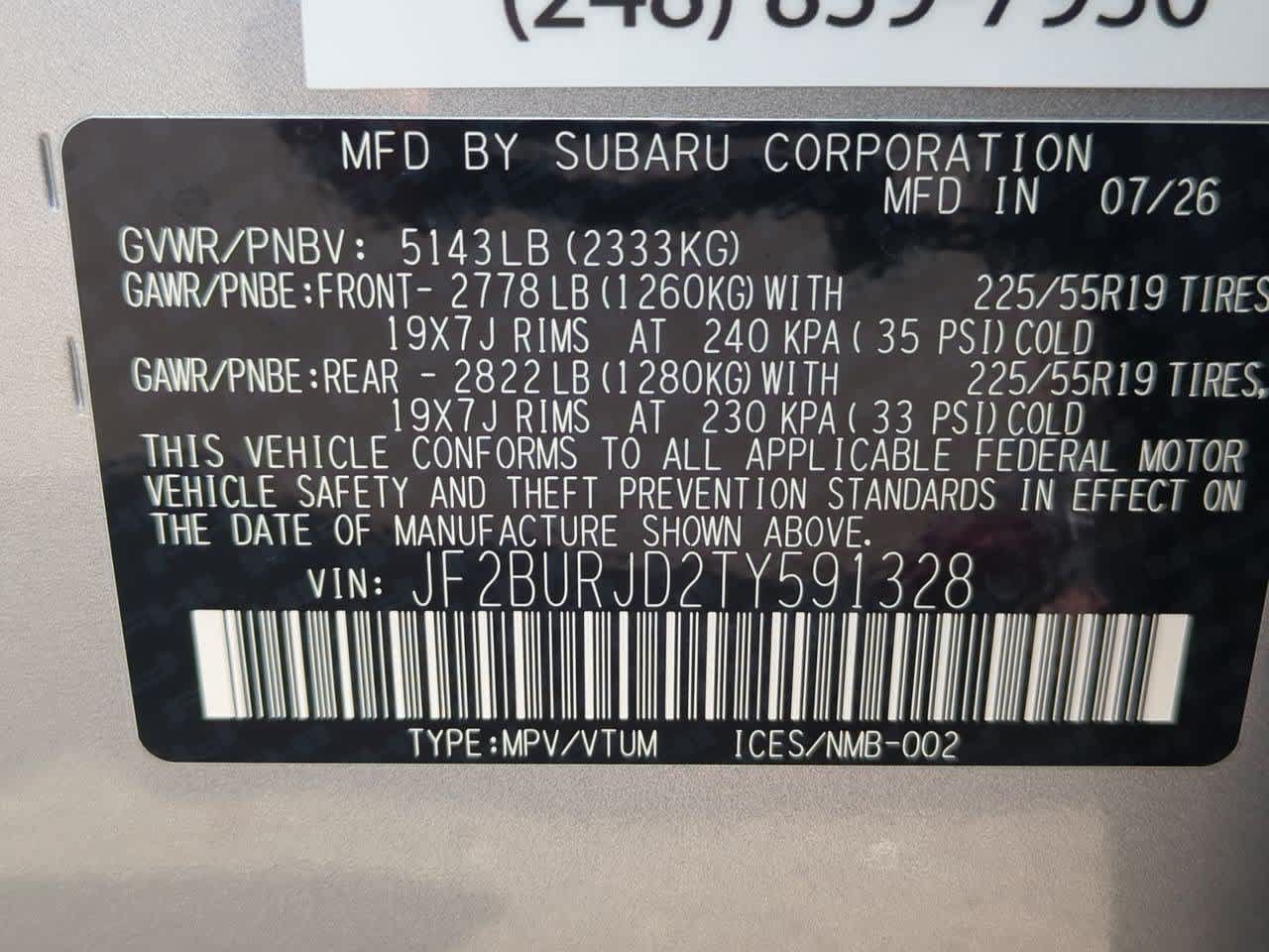 New 2026 Subaru Outback Touring XT AWD/4WD image 36