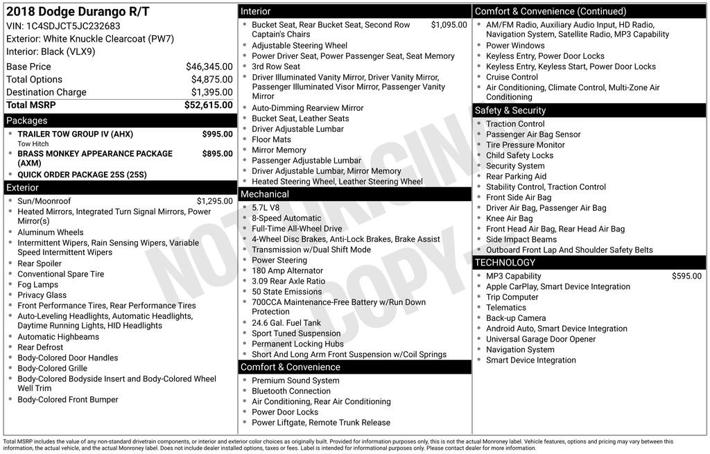 Used 2018 Dodge Durango R/T w/ Trailer Tow Group IV image 3