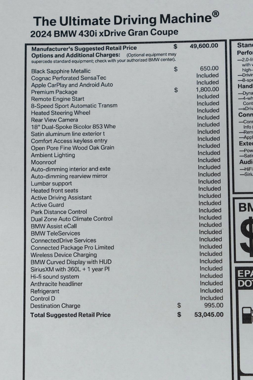 Used 2024 BMW 430i Gran Coupe xDrive w/ Premium Package image 56