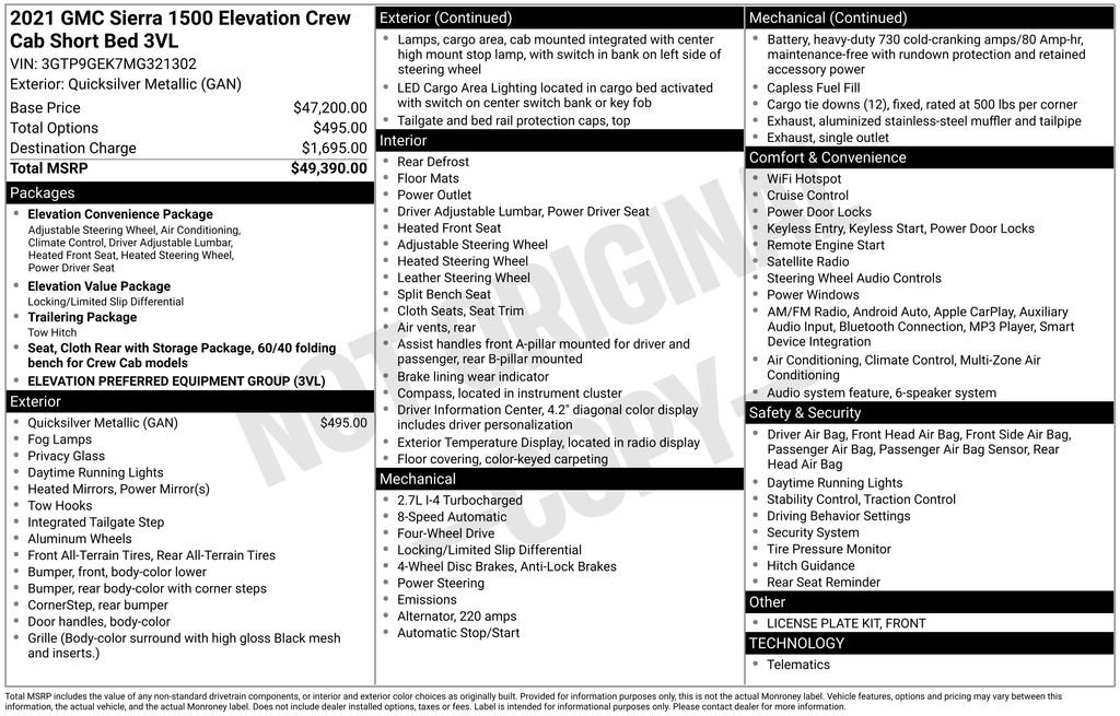 Used 2021 GMC Sierra 1500 Elevation image 4