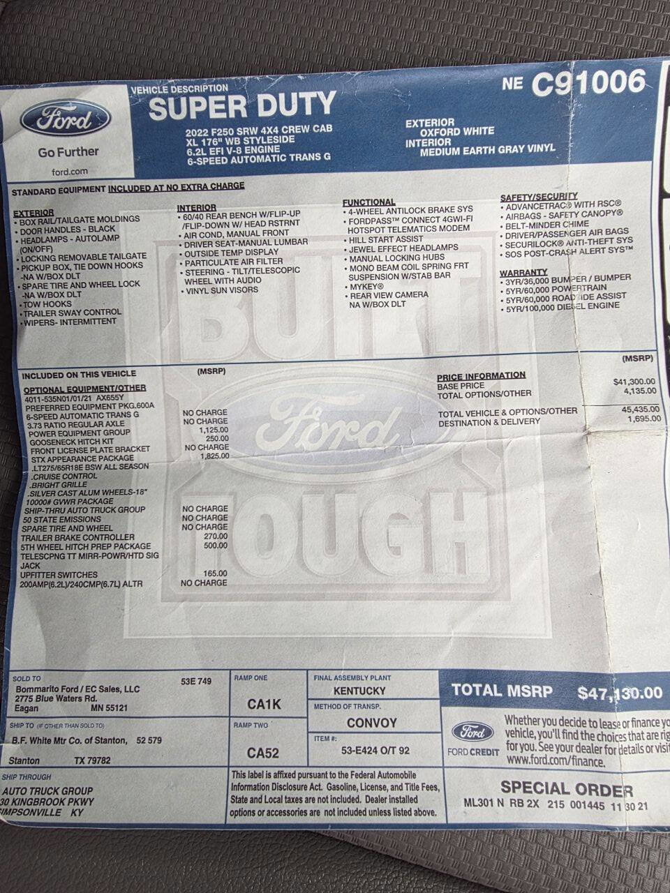 Used 2022 Ford F250 XL w/ STX Appearance Package image 19