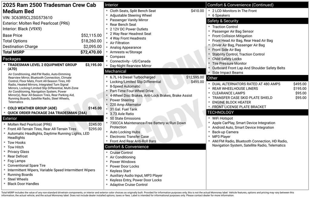 New 2025 RAM 2500 Tradesman image 27