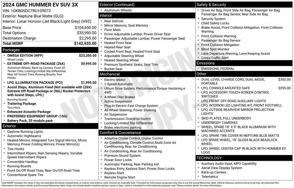 New 2024 GMC Hummer EV 3X w/ Omega Edition image 38