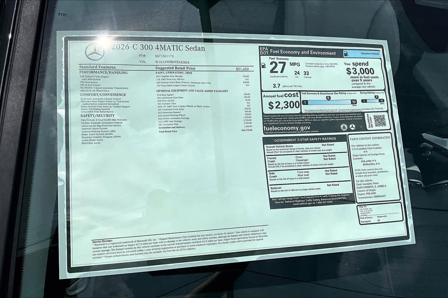 New 2026 Mercedes-Benz C 300 4MATIC Sedan image 22