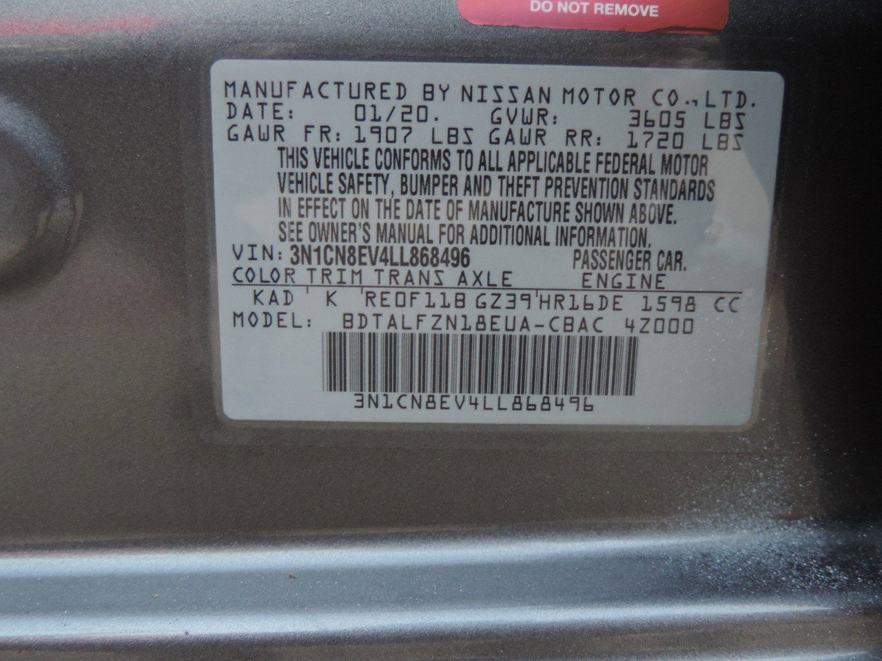 Used 2020 Nissan Versa SV FWD image 15
