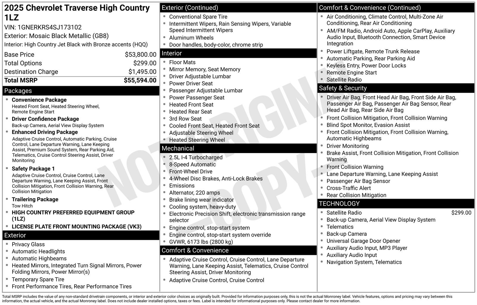 Certified 2025 Chevrolet Traverse High Country image 15