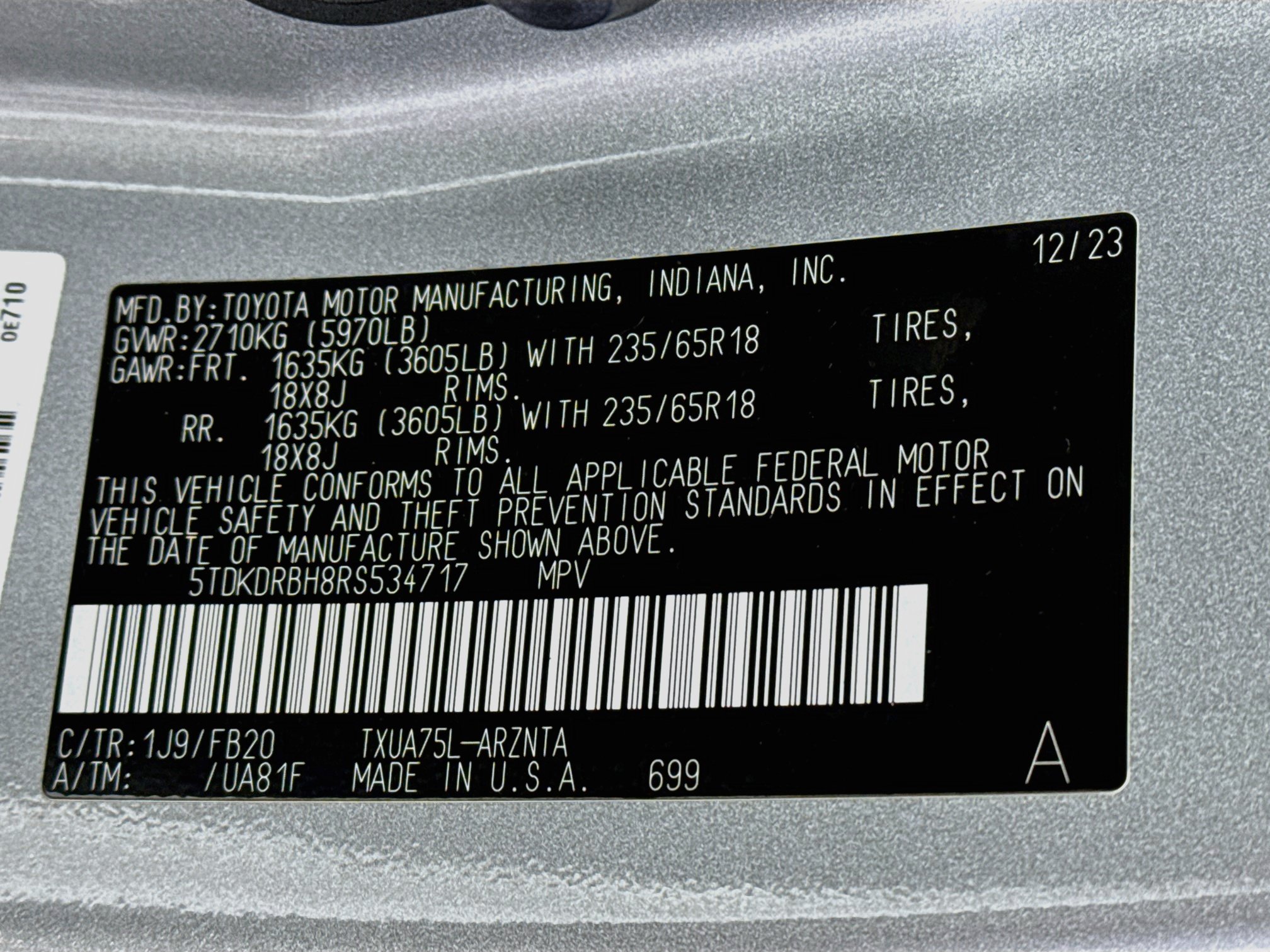 Certified 2024 Toyota Highlander LE AWD/4WD image 31