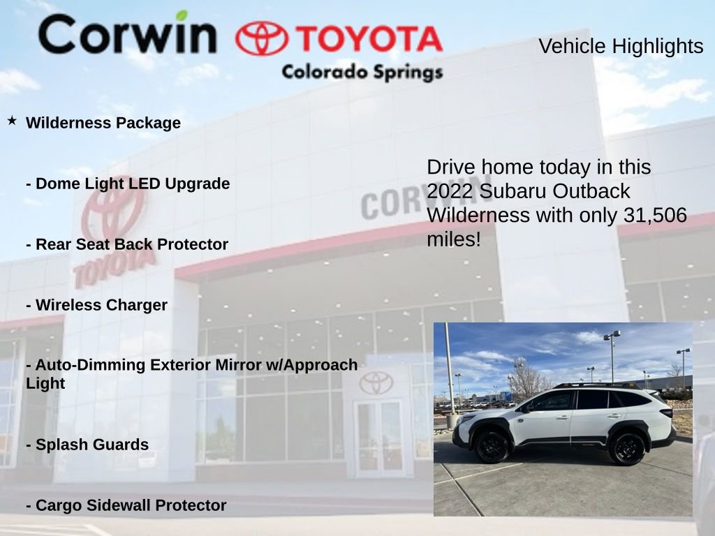 Used 2022 Subaru Outback Wilderness w/ Wilderness Package image 7