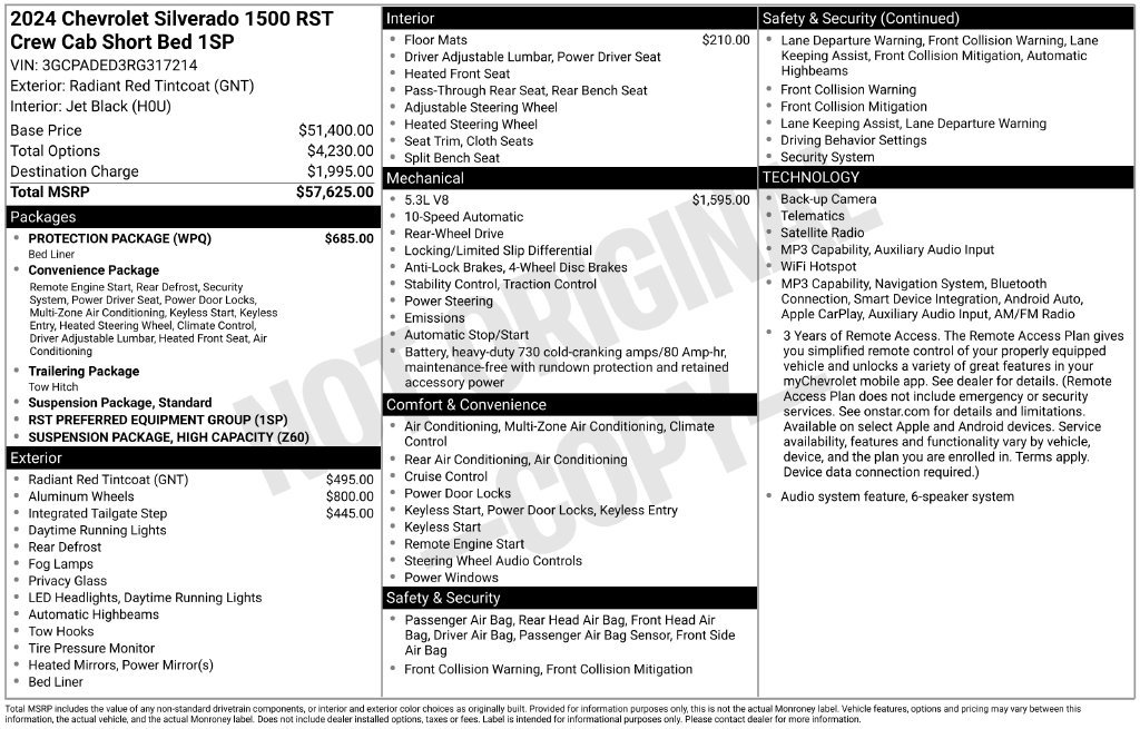 Used 2024 Chevrolet Silverado 1500 RST w/ Protection Package RWD image 41