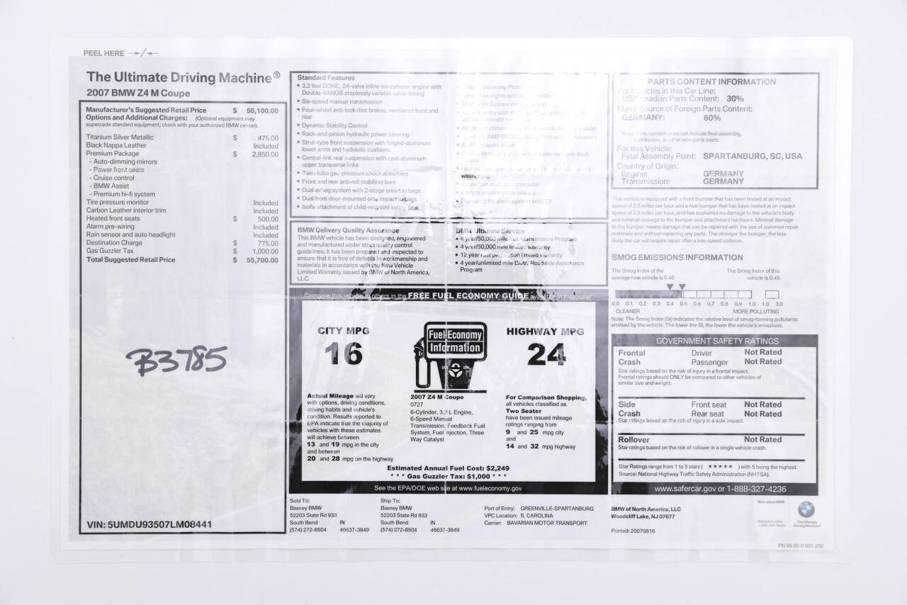 Used 2007 BMW M Coupe image 98