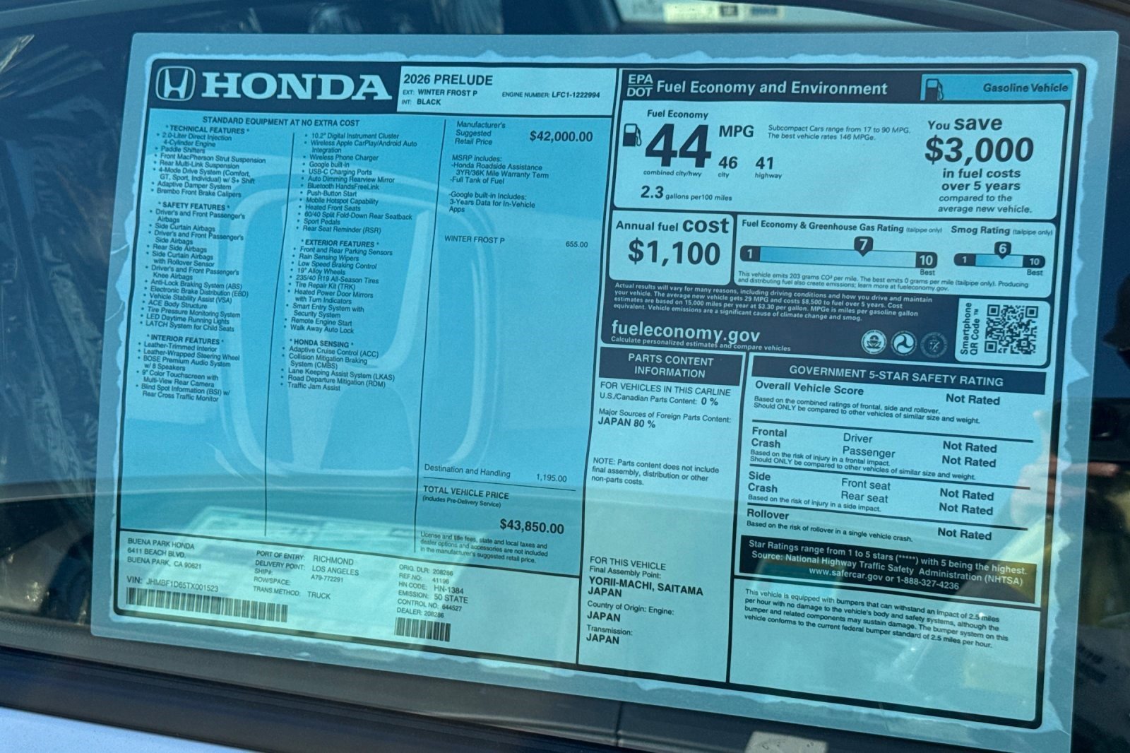 New 2026 Honda Prelude image 32