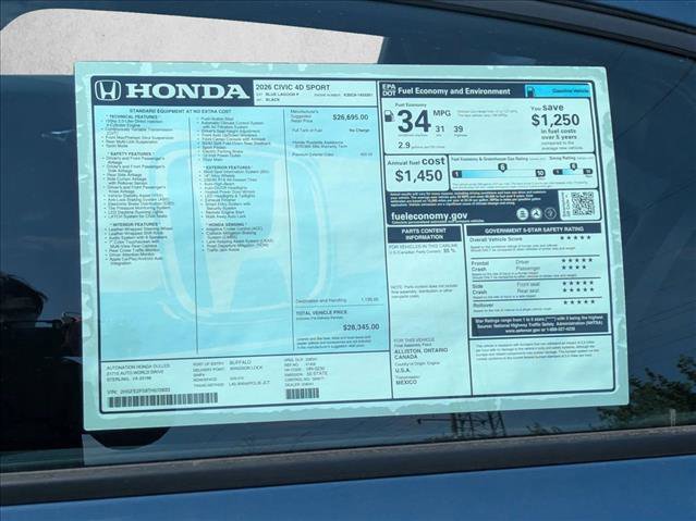 New 2026 Honda Civic Sport image 17