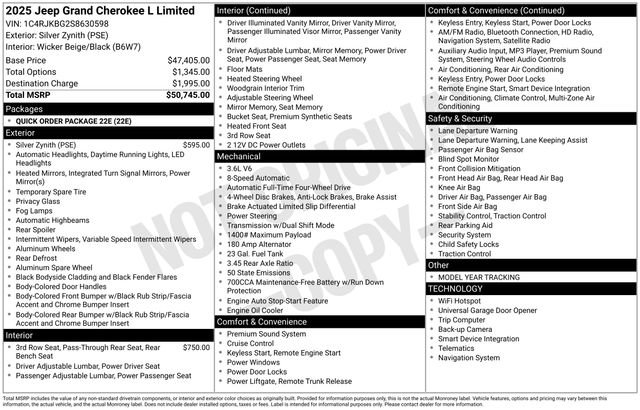 Used 2025 Jeep Grand Cherokee L Limited image 26