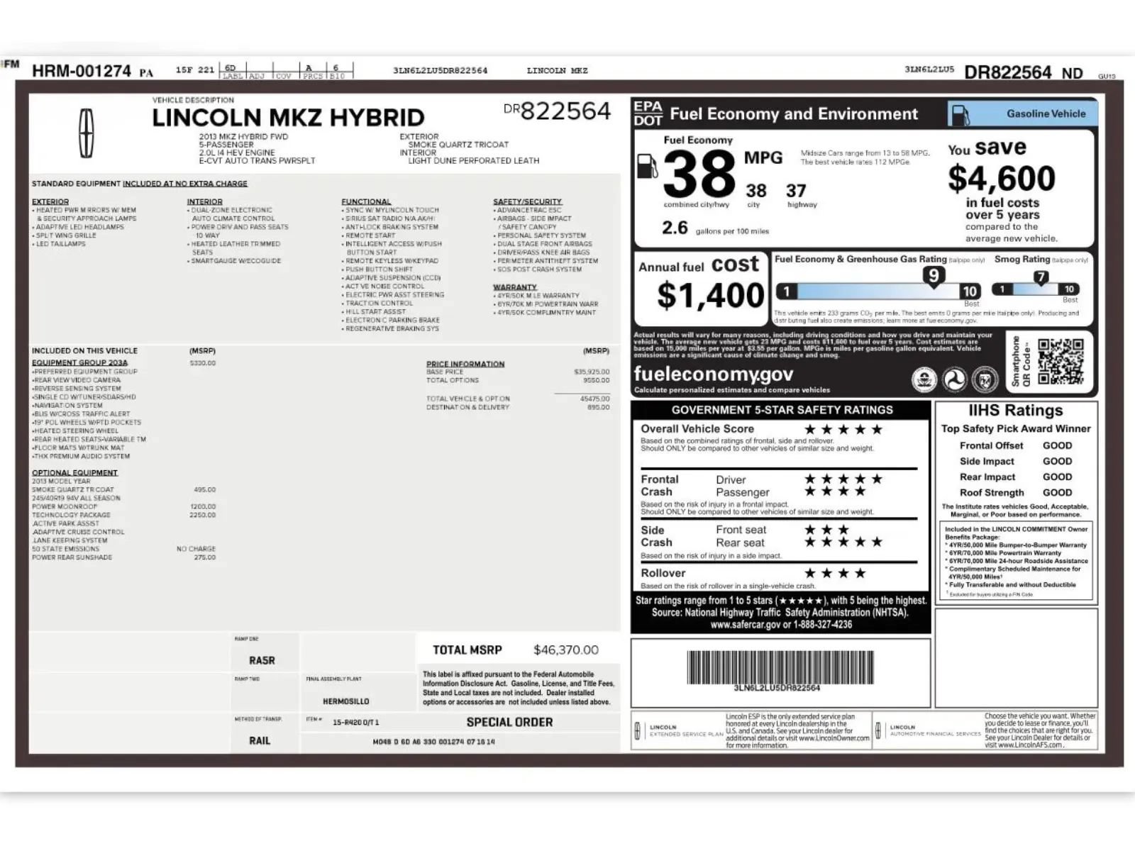 Used 2013 Lincoln MKZ Hybrid FWD image 24