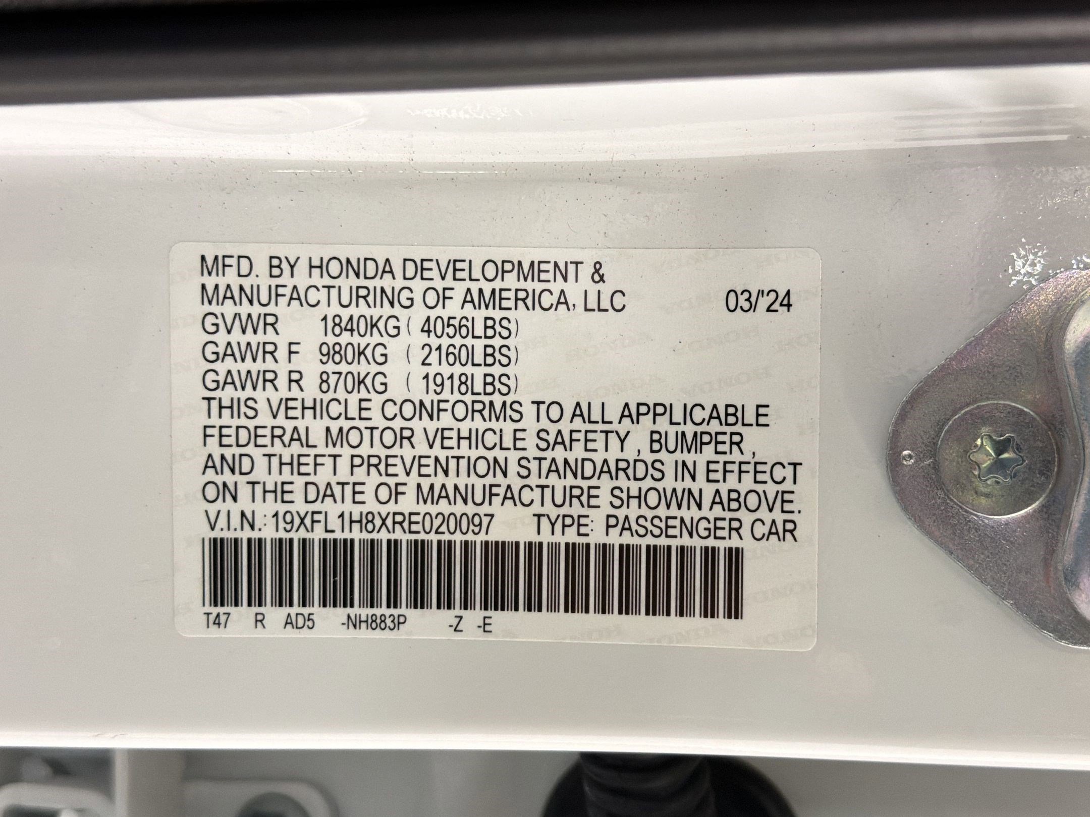 Certified 2024 Honda Civic Sport Touring image 22