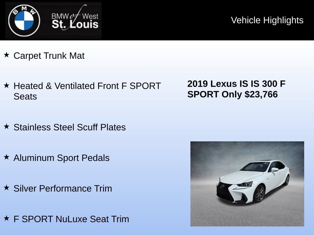 Used 2019 Lexus IS 300 F Sport w/ F Sport Package RWD image 24