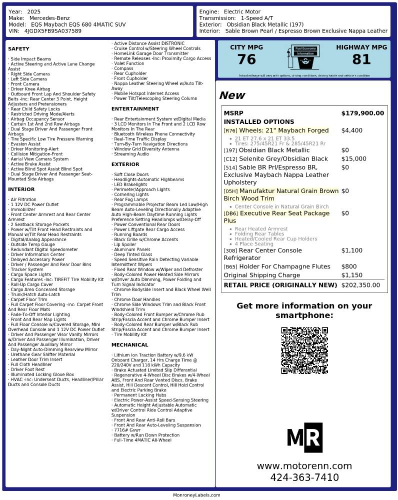 Used 2025 Mercedes-Benz Maybach EQS 680 4MATIC image 4