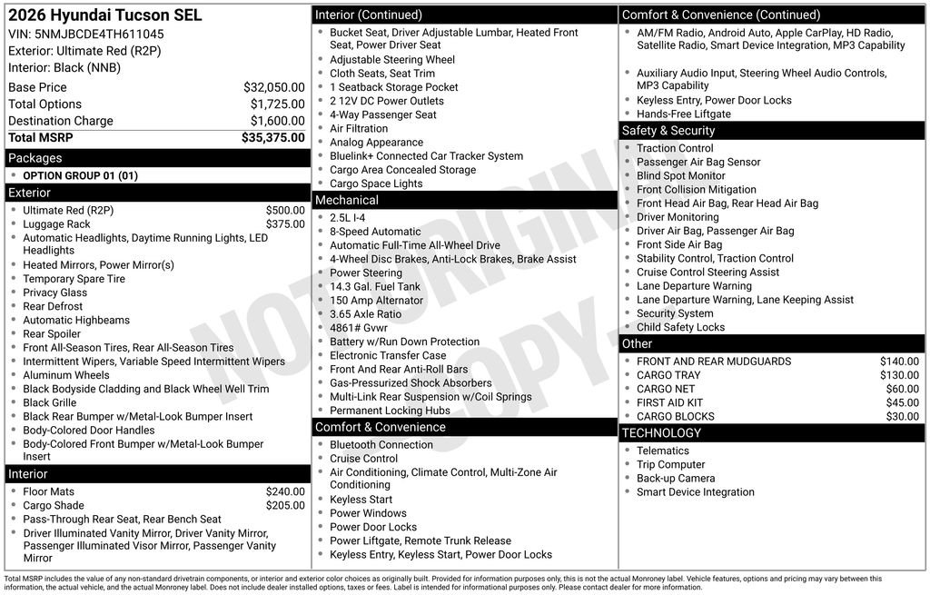 New 2026 Hyundai Tucson SEL image 30