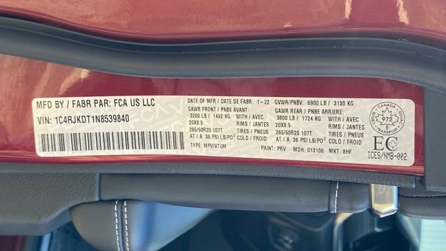 Used 2022 Jeep Grand Cherokee L Overland w/ Luxury Tech Group IV image 39