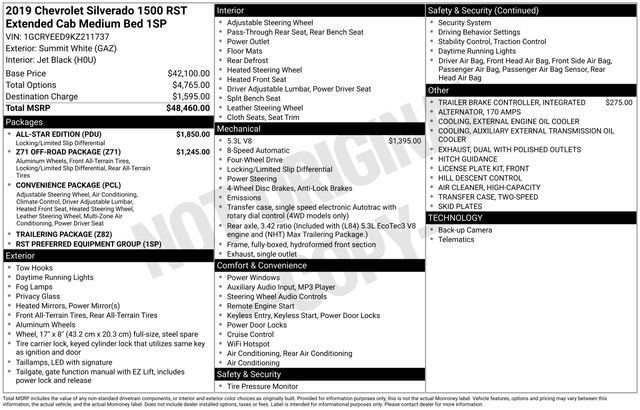 Used 2019 Chevrolet Silverado 1500 RST w/ All-Star Edition AWD/4WD image 32