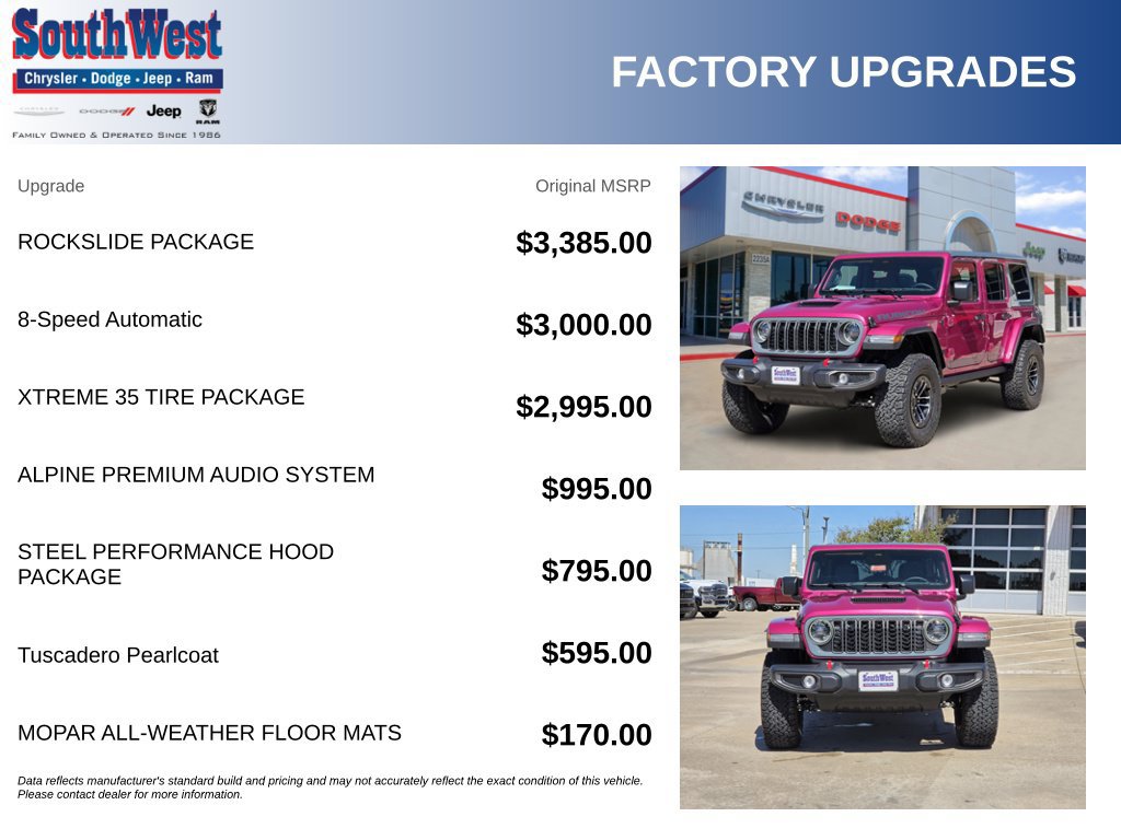 New 2026 Jeep Wrangler Unlimited Rubicon w/ Rockslide Package AWD/4WD image 11