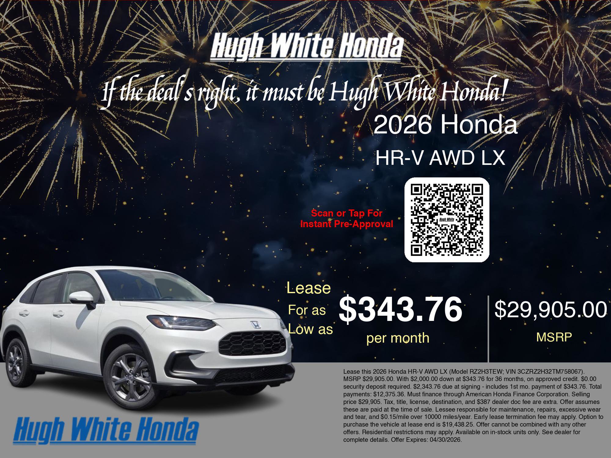 New 2026 Honda HR-V LX image 3