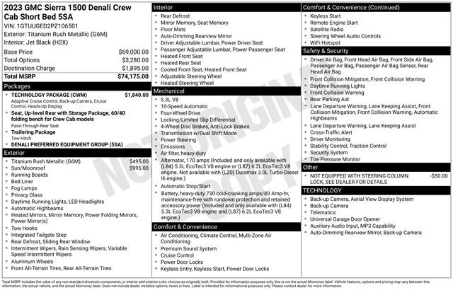 Used 2023 GMC Sierra 1500 Denali w/ Technology Package AWD/4WD image 25
