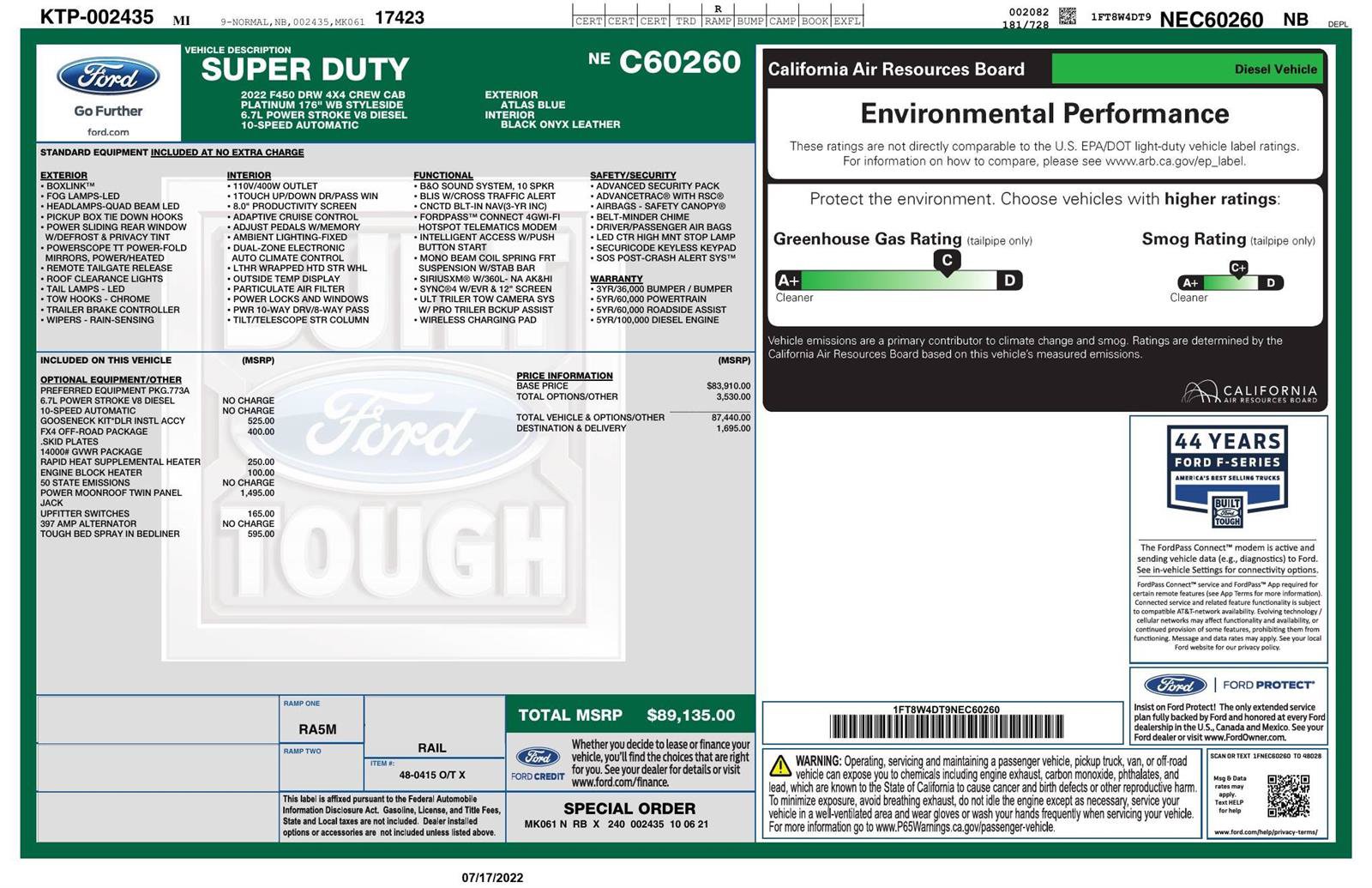 Used 2022 Ford F450 Platinum w/ FX4 Off-Road Package AWD/4WD image 39